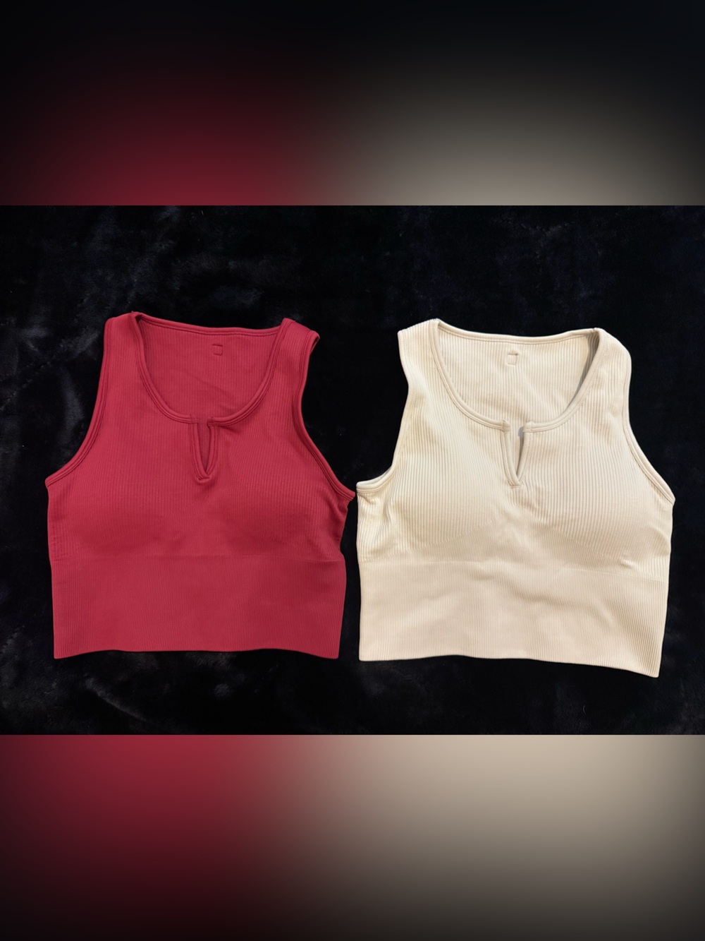 Born Primitive Ribbed Crop Tanks